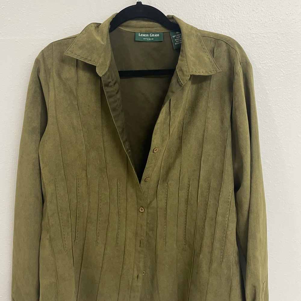 Suede button up